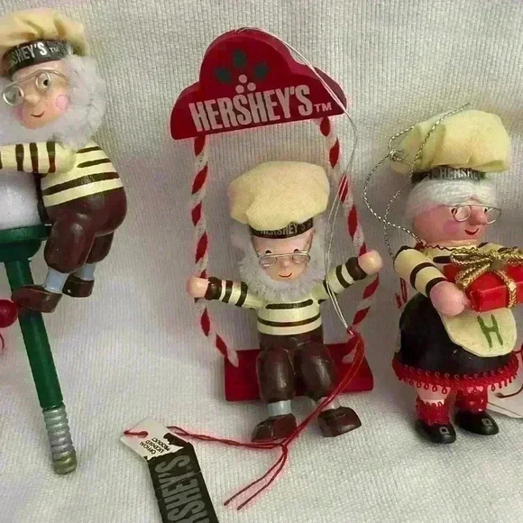Vintage Hersheys Ornaments Set of 6 Christmas Holiday - Picture 5 of 10